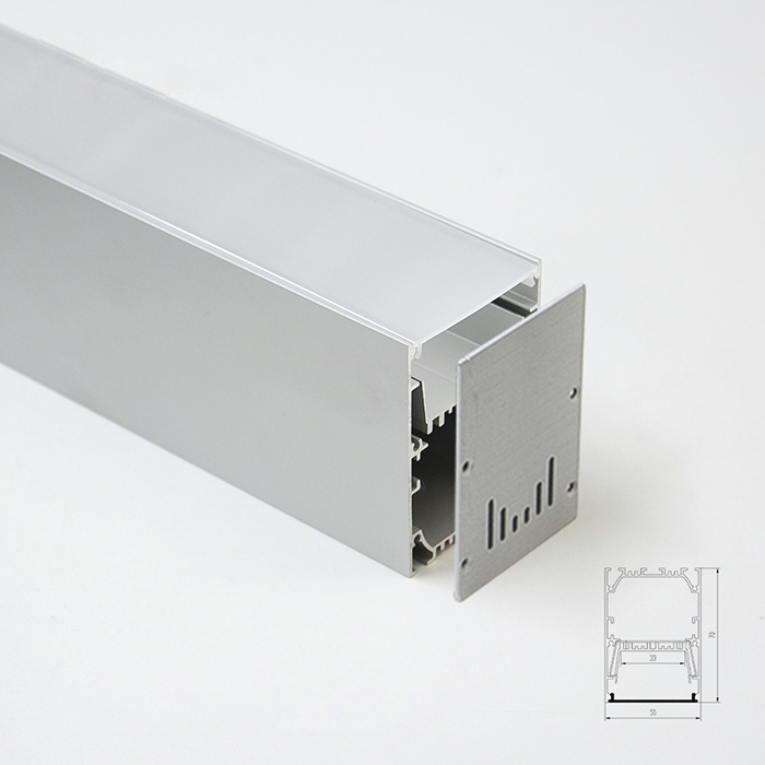 HL-A018 Aluminum Profile - Inner Width 33.5mm(1.31inch) - LED Strip Anodizing Extrusion Channel